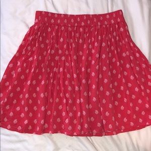 Pink patterned skirt